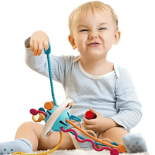 BABYSENSE Zabawka sensoryczna z linkami – gryzak i rozwój motoryki (6–18 mies.)