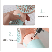 BREEZBUDDY Mini wentylator USB na wózek – 3 prędkości, ładowalny